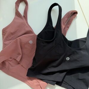 lululemon athletica Black and Mauve Sports Bras